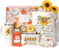 Christian Gifts for Women Faith, Religious Catholic Mothers Day Gifts for Women Mom Grandma Sister Coworker Inspirational Spiritual Sunflower Gift Birthday Gift for Woman with Makeup Bag 40 OZ Tumbler