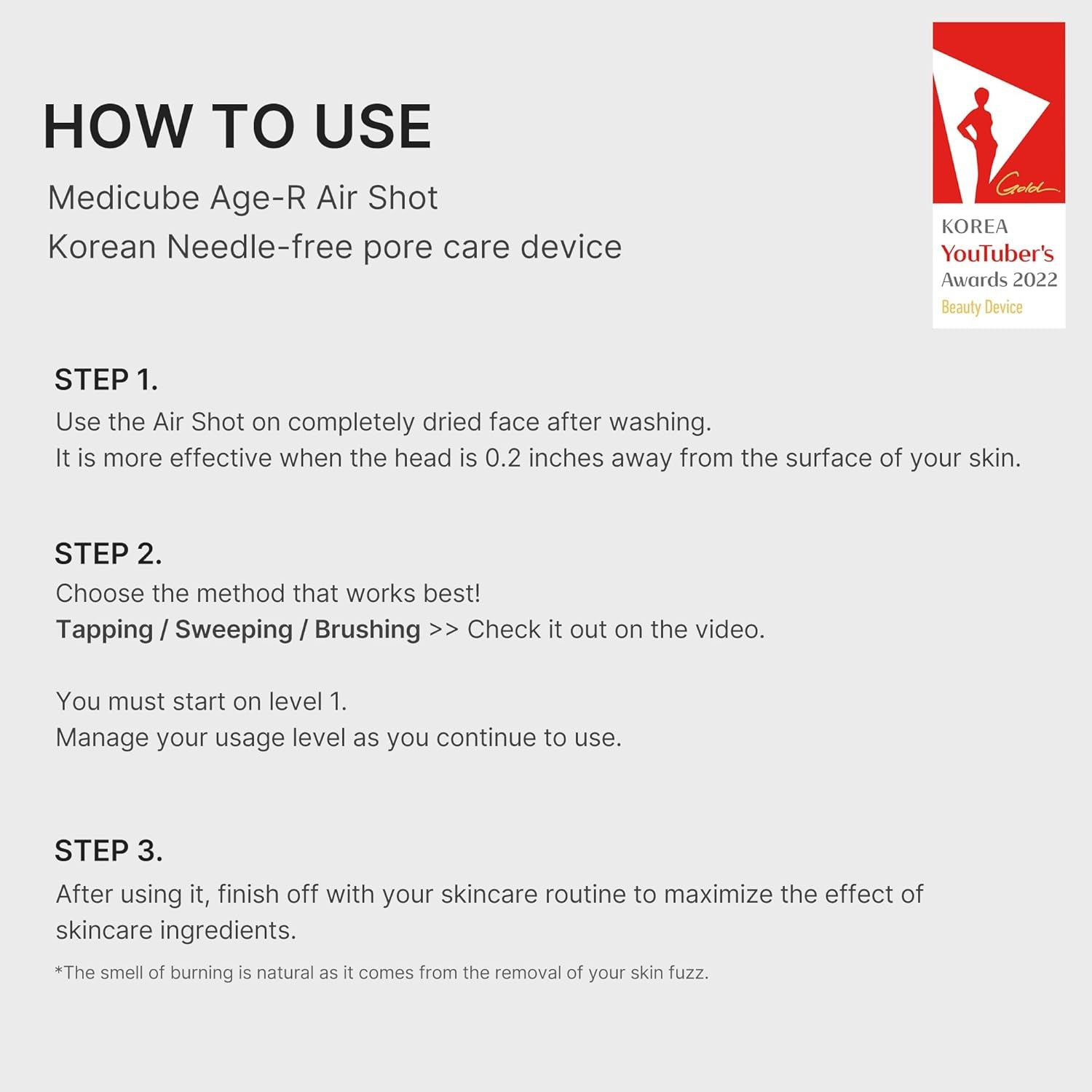 Age-R ATS Air Shot - Microneedling Pore Tightening Skin Care Device for Enhanced Absorption, Pore Refinement, and Smoother Skin Texture - Exfoliation, Skin Rejuvenation - Korean Skin Care