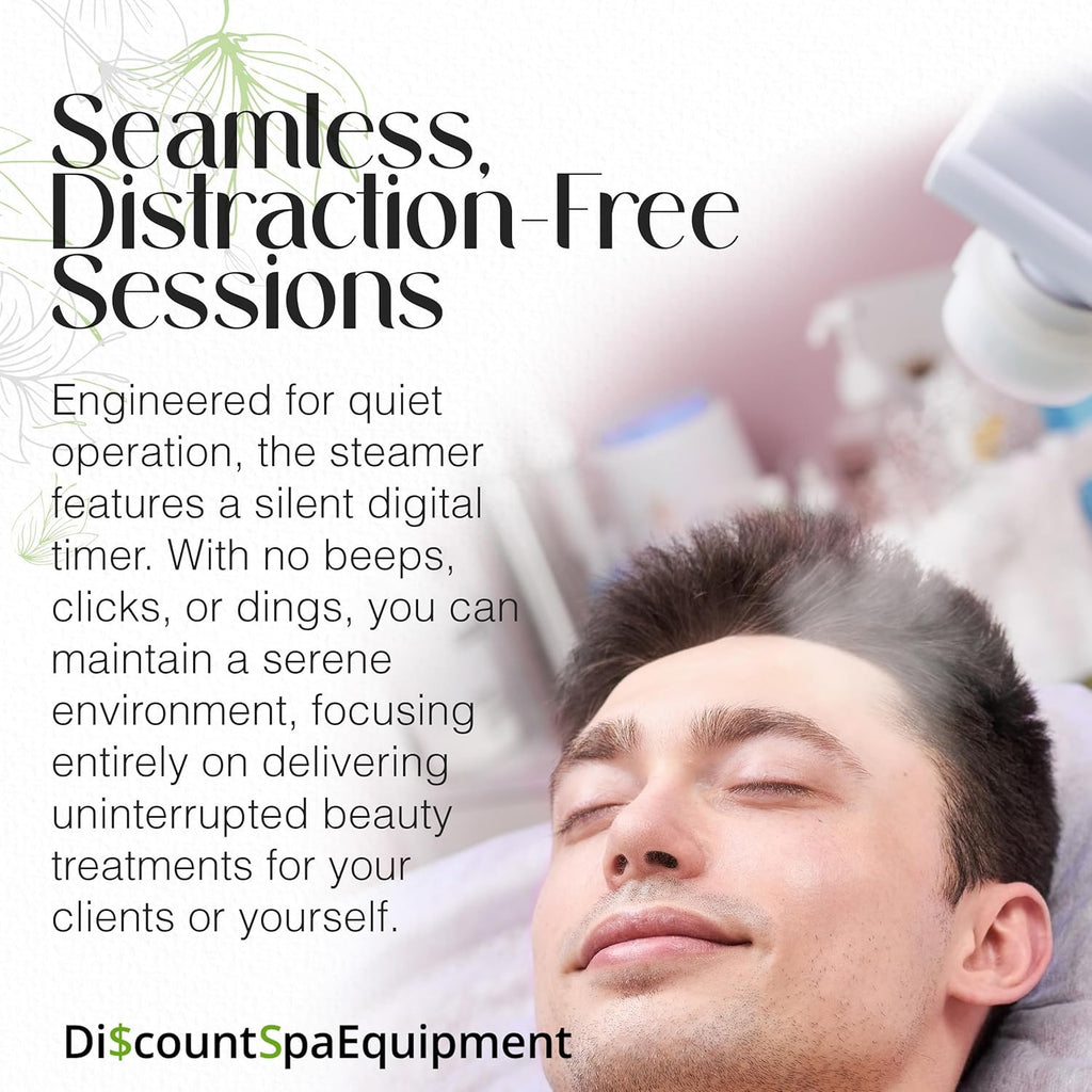 3-In-1 Ozone Facial Steamer, Facial Steamer for Esthetician with 5X Diopter Magnifying Lamp, 5-Piece Brush Set, Silent Timer & Aromatherapy, Facial Steamer Professional