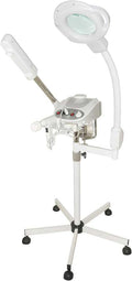 3-In-1 Ozone Facial Steamer, Facial Steamer for Esthetician with 5X Diopter Magnifying Lamp, 5-Piece Brush Set, Silent Timer & Aromatherapy, Facial Steamer Professional